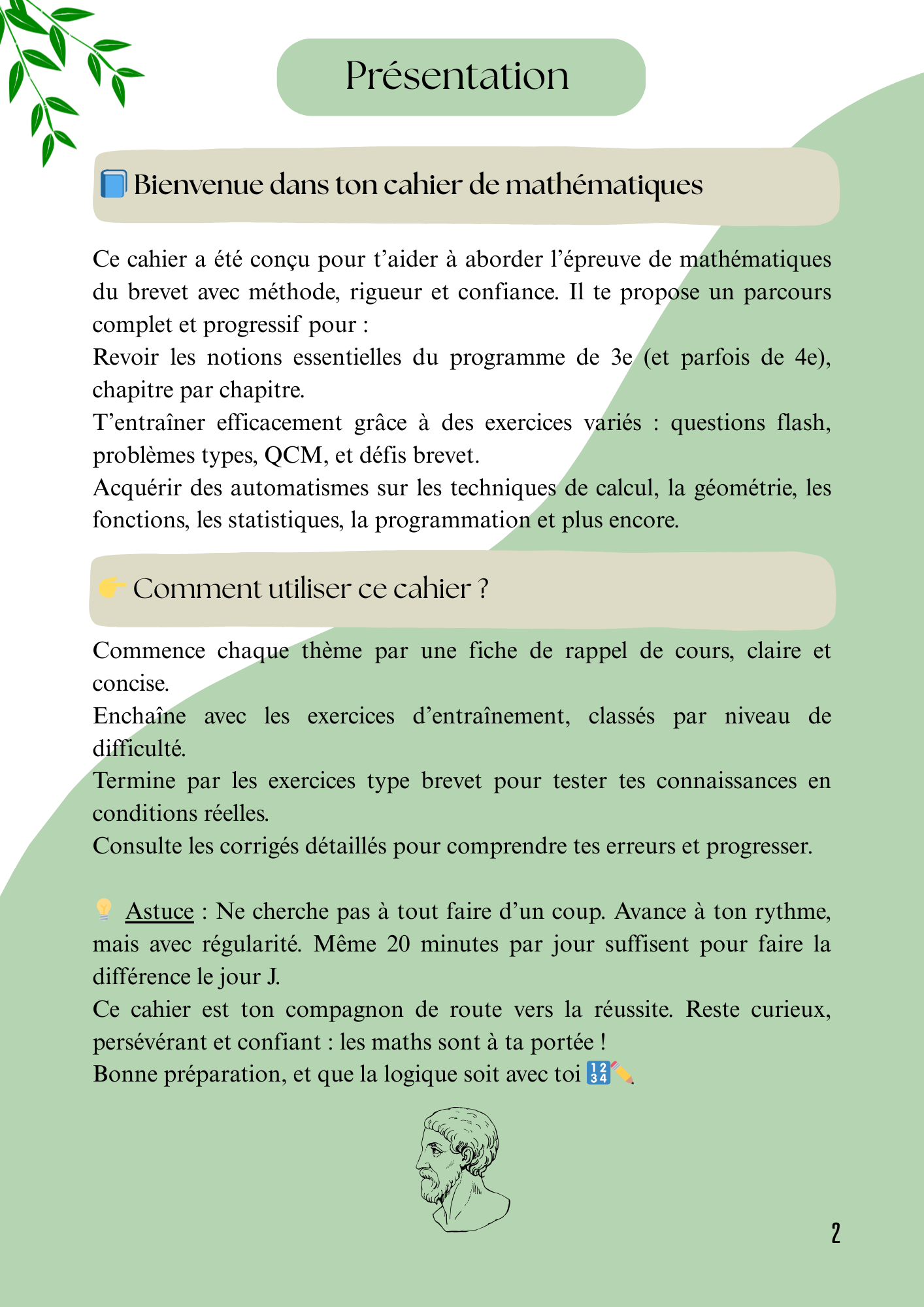 " Mon cahier de mathématiques 3ème "