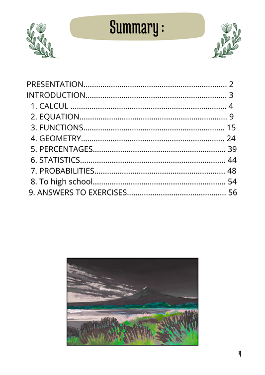 " My Mathematics Notebook - 9th grade " ( English Version )