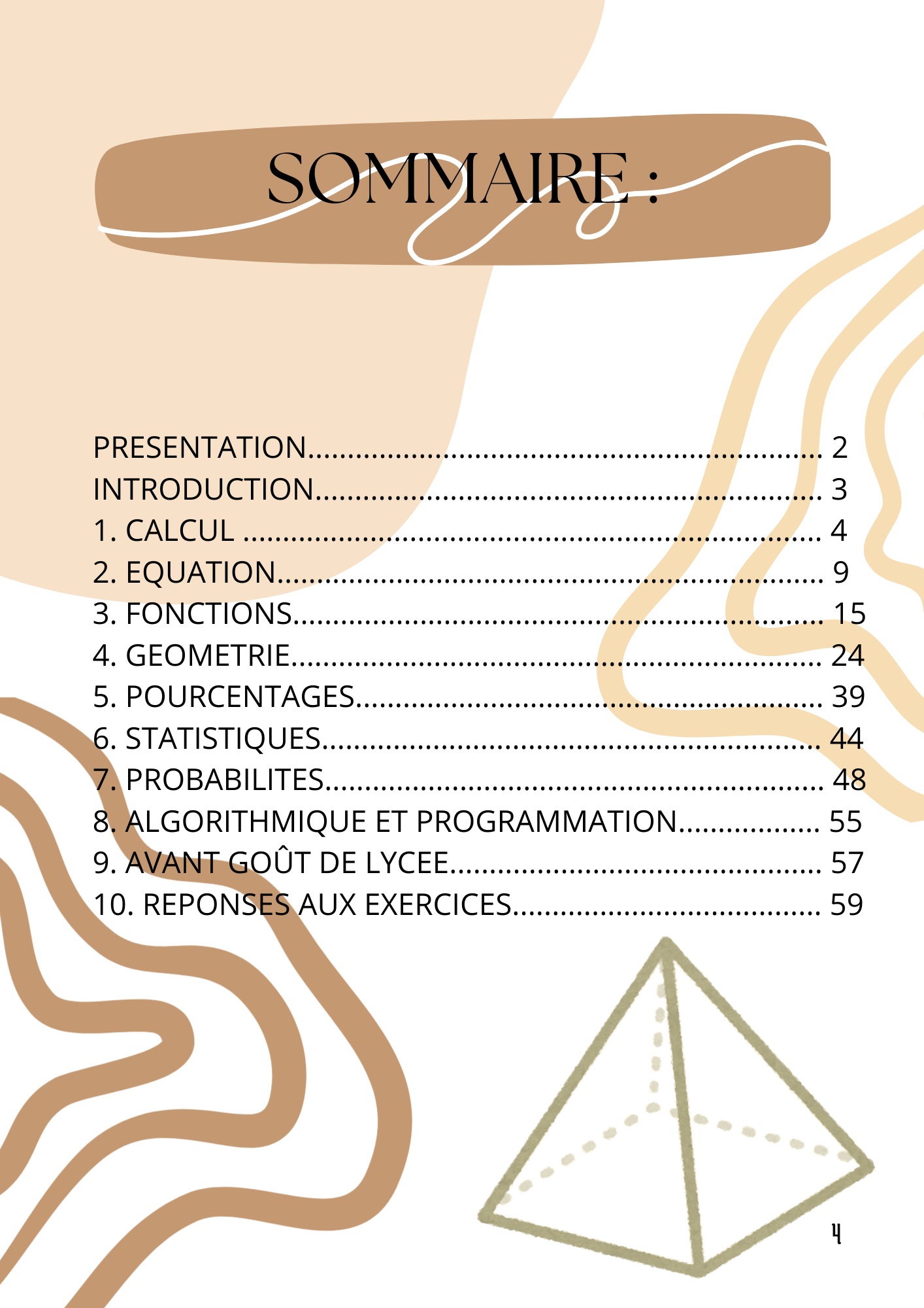 " Mon cahier de mathématiques 3ème "